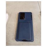 SSLOTSCASE for Samsung Galaxy S25 Ultra Case with 2X Screen Protector, Stand & Credit Card Holder & Sliding Camera Cover, Full-Body Drop Proof Silicone Edge Protective Cover for S25 Ultra, Blue