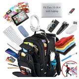 VECKUSON 18.4 Laptop Backpack for unisex, 60L Extra Large Gaming Laptops Back Bag with USB Charger Port,TSA Friendly Flight Approved and RFID Anti-Theft Pocket Heavy-duty Pack,21.3*15.7*11.8inch Grey