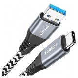 USB C Data Cable 10Gbps Transfer 6FT USB A to USB Type C Charger, High Speed USB 3.2 Gen 2 Sync & Charge Cord for iPhone 16/15 Pro CarPlay, Samsung Galaxy S24/S23/S22/S21 Android Auto, PS 5