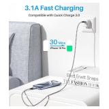 USB C Data Cable 10Gbps Transfer 6FT USB A to USB Type C Charger, High Speed USB 3.2 Gen 2 Sync & Charge Cord for iPhone 16/15 Pro CarPlay, Samsung Galaxy S24/S23/S22/S21 Android Auto, PS 5