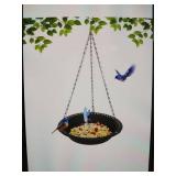 Hanging Bird Feeder 10.5in Black