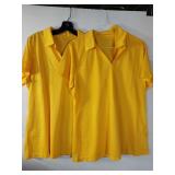 APPEARS NEW - Sport-Tek Yellow Performance Polo Shirt (Size XXL) 2 Pack