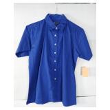 APPEARS NEW - Blue Generation Ladies Short Sleeve Button Down Shirt (Size Small) 2 Pack