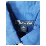 APPEARS NEW - Blue Generation Ladies Short Sleeve Button Down Shirt (Size Small) 2 Pack