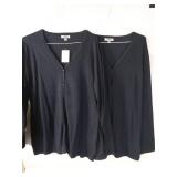 APPEARS NEW - Edwards Black Button-Up Cardigan (Size XL) 2 Pack