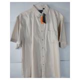 APPEARS NEW - Blue Generation Short Sleeve Button Down (Shirt XL) 2 Pack