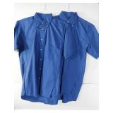 APPEARS NEW - Edwards Blue Button Down Shirt (Size Small) 2 Pack