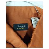 APPEARS NEW - Edwards Casualwear Rust/Orange Button Down Shirt (Size Large 34/35) 2 Pack