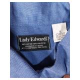 APPEARS NEW - Lady Edwards Blue Oxford Button-Down Shirt (Size XL) 2 Pack