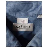 APPEARS NEW - Van Heusen Light Blue Denim Button Down Shirt Size 17 1/2 (34/35) 2 Pack
