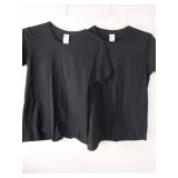 APPEARS NEW - Gildan Black Cotton T-Shirt - (Size Medium) 2 Pack