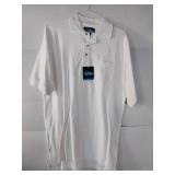 APPEARS NEW - Tri-Mountain White Polo Shirt (Size Large) 2 Pack