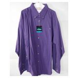APPEARS NEW - Tri Mountain Purple Button Down Shirt (Size 2XL)