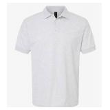 APPEARS NEW - Anvil Gray Polo Shirt (Size Large) 2 Pack