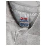APPEARS NEW - Anvil Gray Polo Shirt (Size Large) 2 Pack