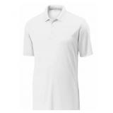 APPEARS NEW - Sport-Tek White Performance Polo Shirt (Size XL) 2 Pack