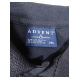 APPEARS NEW - Advent Navy Blue Polo Shirt (Size 2XL) 2 Pack