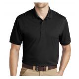 APPEARS NEW - Anvil Black Cotton Blend Polo Shirts - (Size Large) 2 Pack