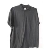 APPEARS NEW - Anvil Black Cotton Blend Polo Shirts - (Size Large) 2 Pack