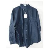 APPEARS NEW - Crystal Springs Navy Blue Button Down Shirt (Size Large) 2 Pack