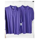 APPEARS NEW - Sport-Tek Purple Performance Polo Shirts (Size Large) 1 style 550, 1 style 650