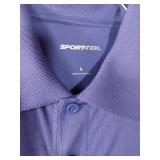 APPEARS NEW - Sport-Tek Purple Performance Polo Shirts (Size Large) 1 style 550, 1 style 650