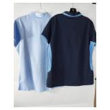 APPEARS NEW - Port Authority Ladies Polo Shirt Set - Navy and Light Blue (Size Large)