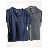APPEARS NEW - Sport-Tek Performance Polo Shirts Set (Size Large) 1 Navy, 1 Grey