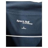 APPEARS NEW - Sport-Tek Performance Polo Shirts Set (Size Large) 1 Navy, 1 Grey