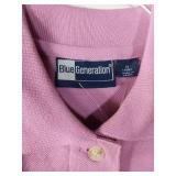APPEARS NEW - Blue Generation Ladies Shirt Set - Pink Polo & Coral Button Down (Size Medium)