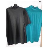 APPEARS NEW - Port Authority Polo Shirt Set- Black and Teal (Size Large)
