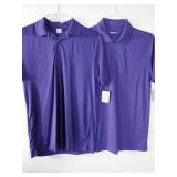 APPEARS NEW - Sport-Tek Purple Performance Polo Shirt Set (Size Small) 1 Style 550, 1 style 650