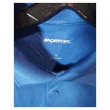 APPEARS NEW - Sportek Blue Polo Shirt Size Large (2 Pack)