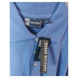 APPEARS NEW - Blue Generation Ladies Polo Shirt, Dusty Blue (Size Large) 2 Pack