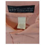 APPEARS NEW - Superior Style Work Wear Polo Shirt, Coral. (Large) 2 Pack