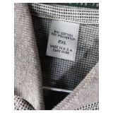 APPEARS NEW - Gray Patterned Collar Polo Shirt USA Made (Size 2XL) 2 Pack