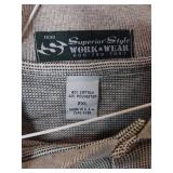 APPEARS NEW - Gray Patterned Collar Polo Shirt USA Made (Size 2XL) 2 Pack