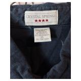 APPEARS NEW - Crystal Springs Navy Blue Cotton Button Down Shirt Size XL (2 Pack)