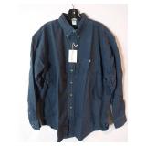 APPEARS NEW - Crystal Springs Navy Blue Cotton Button Down Shirt Size XL (2 Pack)