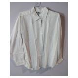 APPEARS NEW - Edwards White Button Down Dress Shirt (Size Large) 2 Pack