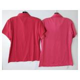 APPEARS NEW - Port Authority Ladies Polo Shirts, Pink & Red (Size Medium) 2 Pack