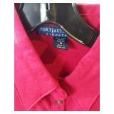 APPEARS NEW - Port Authority Ladies Polo Shirts, Pink & Red (Size Medium) 2 Pack