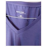 APPEARS NEW - Sport-Tek V-Neck & T-Shirts, Purple and Burgundy (Size XXL) 2 Pack