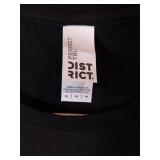 APPEARS NEW - District Basic Black T-Shirts (Size Medium) 2 Pack