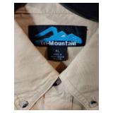 APPEARS NEW - Tri -Mountain Button Down Shirts, Burgundy and Cream. (Size XL) 2 Pack