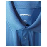 APPEARS NEW - Sport-Tek Performance Polo Shirts, Blue & White (Size XL) 2 Pack