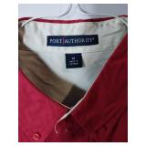 APPEARS NEW - Port Authority Button Down Shirts, Red & Blue . (Size Medium) 2 Pack