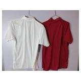 APPEARS NEW - Blue Generation Polo Shirt Set,  Red & White. (Size Small) 2 Pack