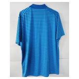 APPEARS NEW - Nike Golf Dri-Fit Blue Striped Polo Shirt (Size XL)