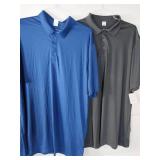 APPEARS NEW - Sport-Tek Polo Shirts Set - Blue and Gray (Size 2XL)